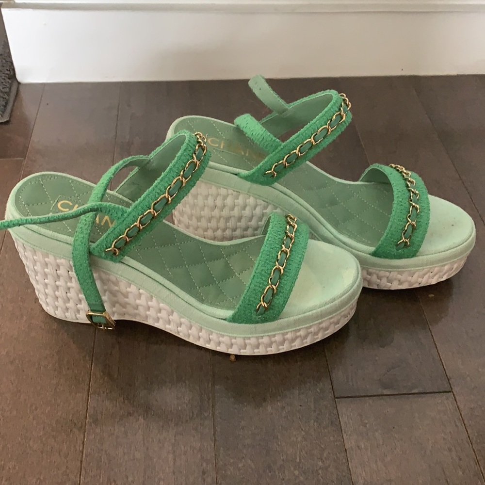 Chanel platform sandals